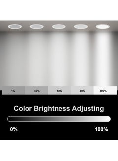 SASKA Saska smart wi-fi led downlight laza 5w tunable white dimmable color changing adjustable angle recessed Light ceiling lighting fixtures works with alexa and google home (Pack of 8)  - Image 5