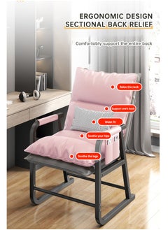 Generic Lazy Chair, Modern Large Accent Lounge Chair, Leisure Sofa Armchair with Ottoman, Reading Chair with Footrest for Bedroom, Living Room, Dorm Rooms, Garden and Courtyard.  - Image 4