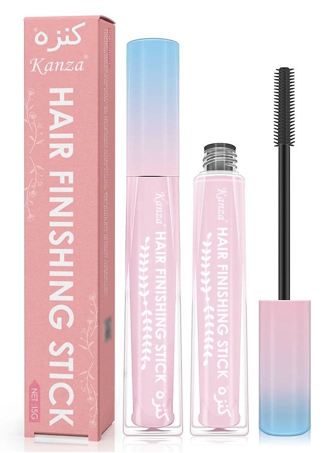 Kanza - Hair Finishing Stick Flyaway Hair Stick Moisturizing and Shiny Not Greasy Small Broken Hair Finishing Cream Hair Styling Wax Stick Hair Gel Fixing Bangs Stereotypes Cream 15g - Image 1