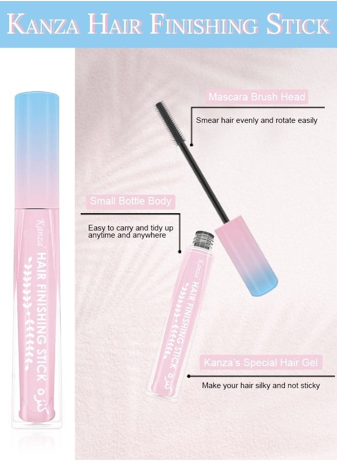Kanza - Hair Finishing Stick Flyaway Hair Stick Moisturizing and Shiny Not Greasy Small Broken Hair Finishing Cream Hair Styling Wax Stick Hair Gel Fixing Bangs Stereotypes Cream 15g - Image 1
