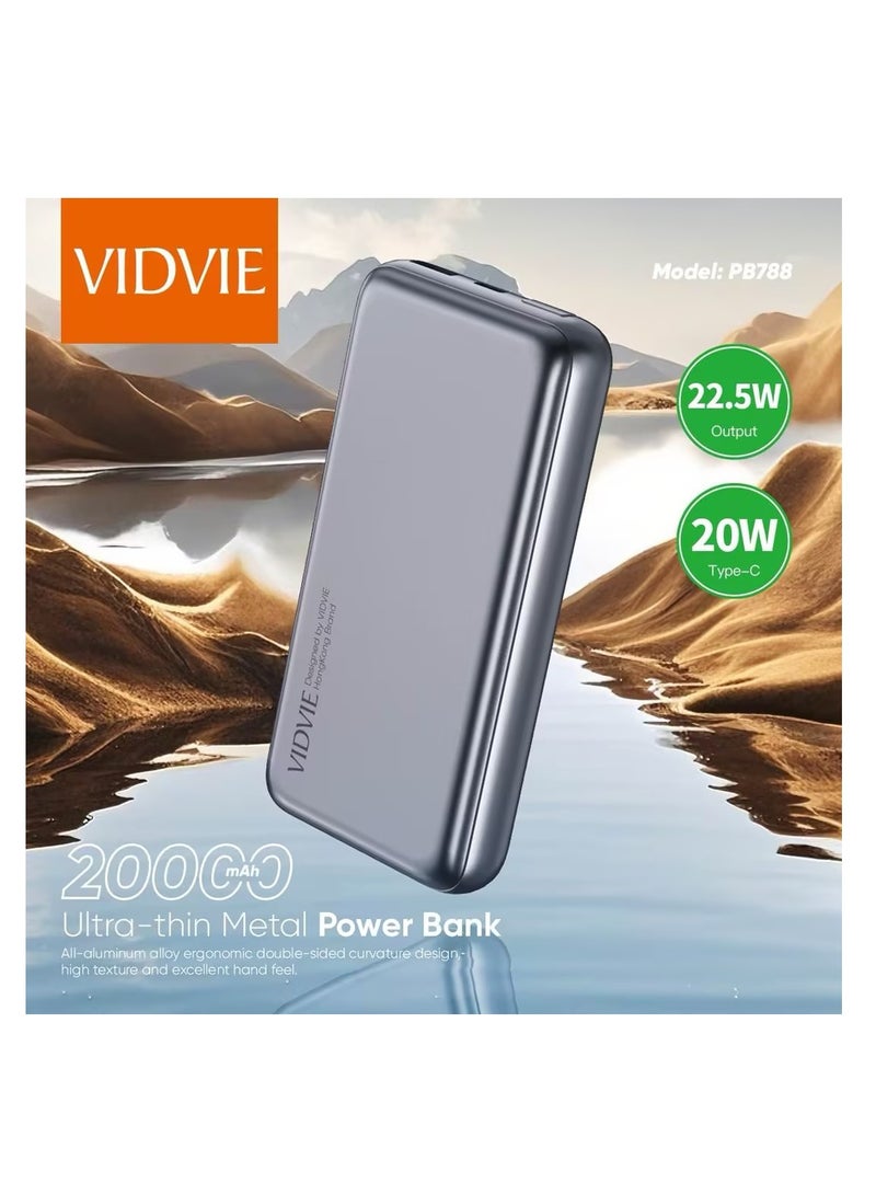 VidVie 20000mAH Ultra-thin Metal Power Bank - Image 2