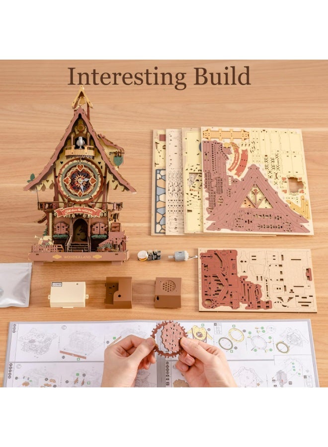 روبوتايم روكر ساعة الوقواق ميكانيكية لغز خشبي ثلاثي الأبعاد LC901C - Image 2