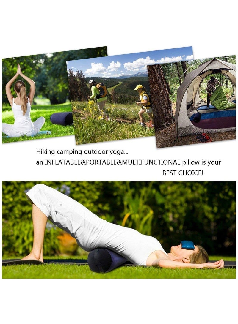 هاهاهاي وسائد لوضعيات الساقين مناسبة للنوم لرفع الساقين ودعم الظهر والرقبة والسفر، وسائد قابلة للنفخ، وسائد قابلة للنفخ - Image 2