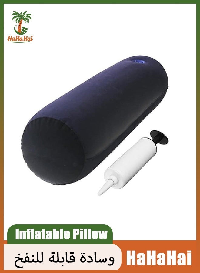 هاهاهاي وسائد لوضعيات الساقين مناسبة للنوم لرفع الساقين ودعم الظهر والرقبة والسفر، وسائد قابلة للنفخ، وسائد قابلة للنفخ - Image 1