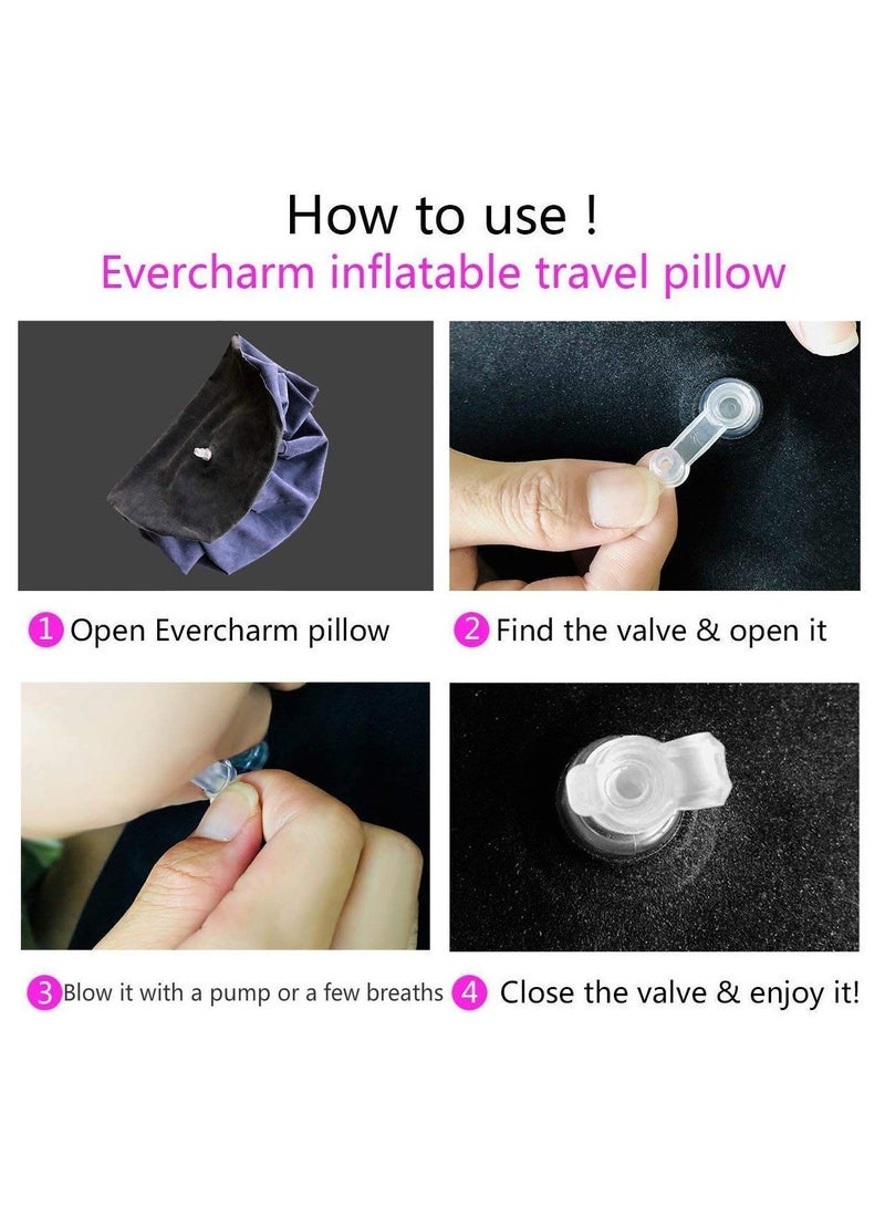 هاهاهاي وسائد لوضعيات الساقين مناسبة للنوم لرفع الساقين ودعم الظهر والرقبة والسفر، وسائد قابلة للنفخ، وسائد قابلة للنفخ - Image 5