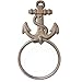 Comfy Hour Comfy Hour Cast Iron Solid Anchor Towel Ring for Hanging Towel, Wash Cloth, Aged Old Fashioned, Brown, Antique &  - Image 2
