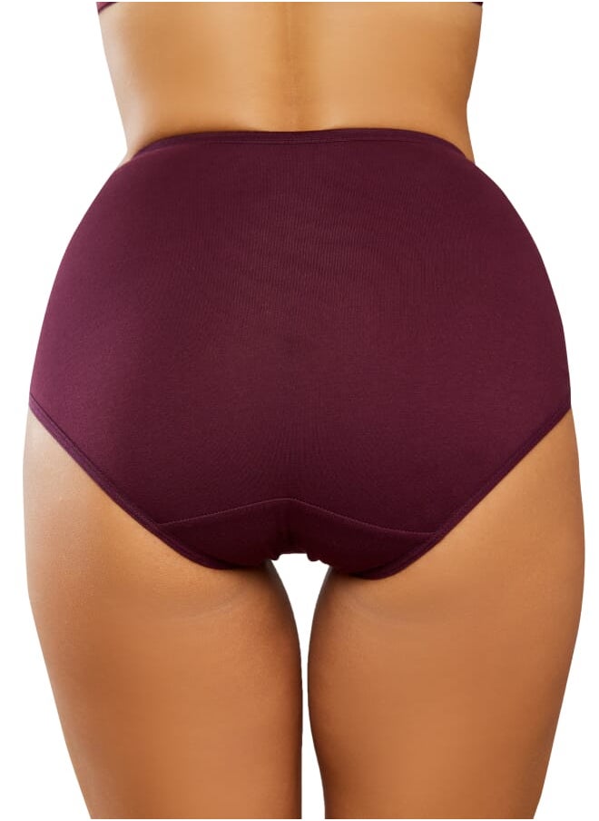 Every Woman Knows - Womens Mid-Coverage Lacy Underwear Cotton Underwear for Ladies Soft Briefs 3 Pack - Image 1