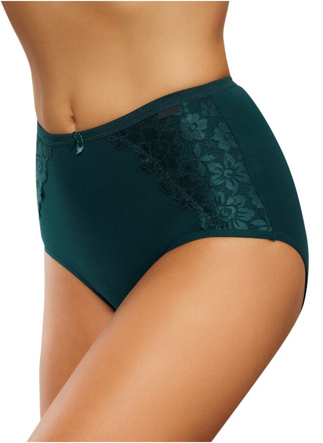Every Woman Knows - Womens Mid-Coverage Lacy Underwear Cotton Underwear for Ladies Soft Briefs 3 Pack - Image 1