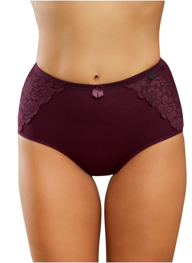 Every Woman Knows - Womens Mid-Coverage Lacy Underwear Cotton Underwear for Ladies Soft Briefs 3 Pack - Image 1