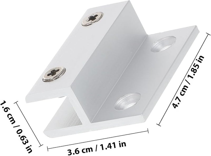 5Pcs Heavy Duty H Type Glass Shelf Brackets Aluminum Alloy For Floating Shelves Kitchen Bathroom - Image 3