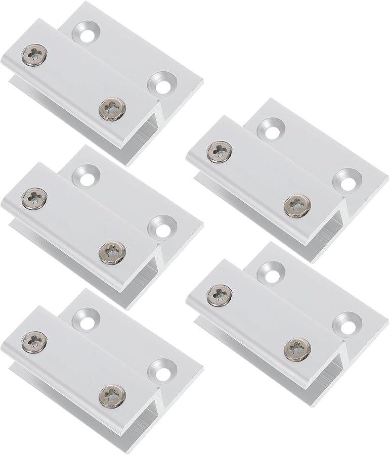 5Pcs Heavy Duty H Type Glass Shelf Brackets Aluminum Alloy For Floating Shelves Kitchen Bathroom - Image 2