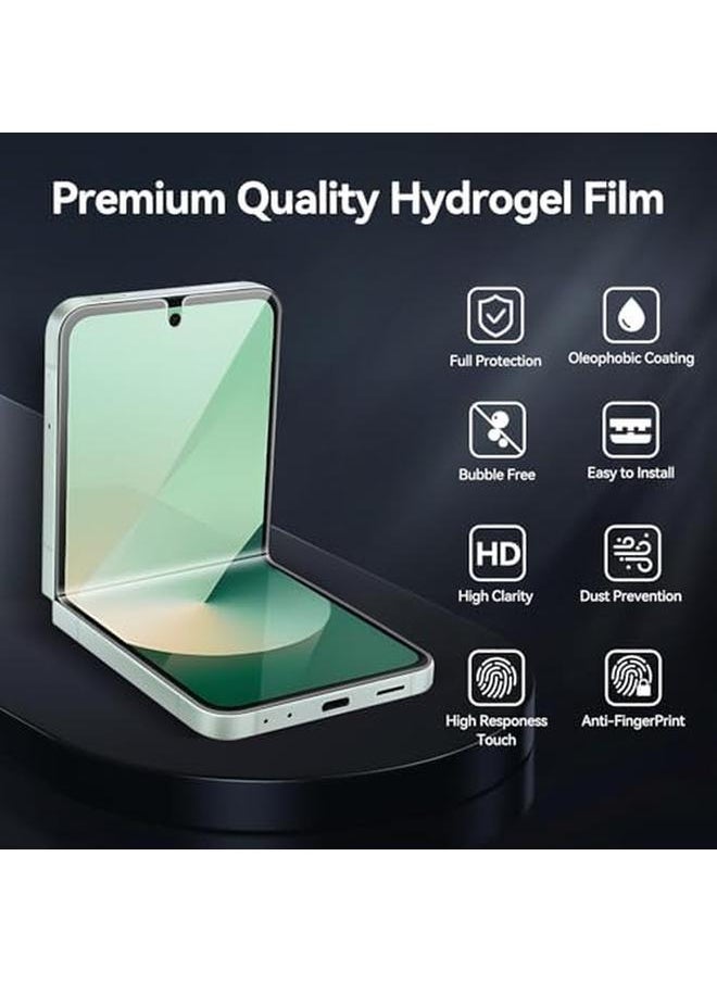 erorex - Pack Hydrogel Screen Protector For Samsung Galaxy Z Flip 6 5G Aqua Flex Extremely Easy To Install No Bubble Anti Shock Soft Protective Tpu Film Support Fingerprint Unlock - Image 1