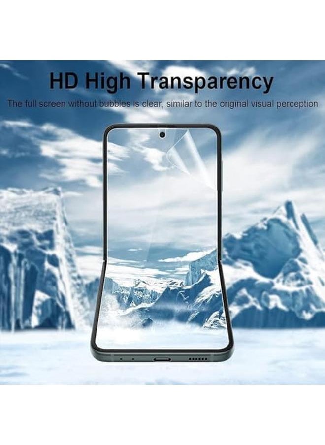 erorex - Pack Hydrogel Screen Protector For Samsung Galaxy Z Flip 6 5G Aqua Flex Extremely Easy To Install No Bubble Anti Shock Soft Protective Tpu Film Support Fingerprint Unlock - Image 1
