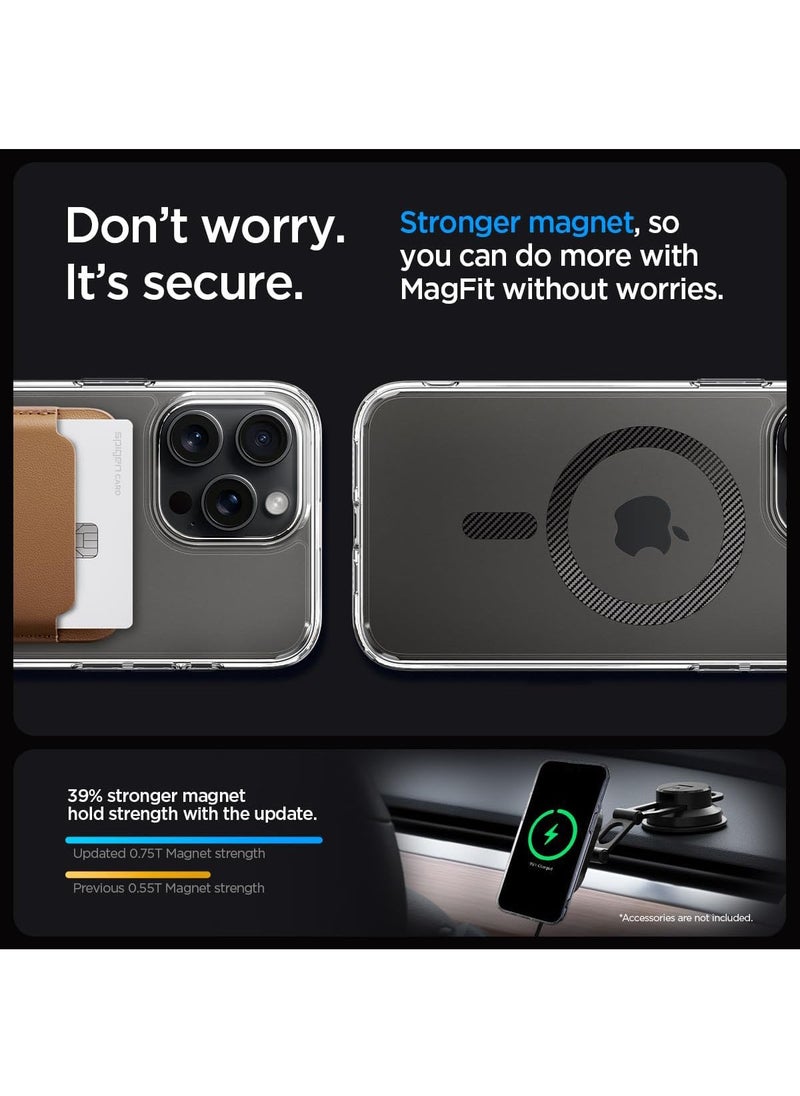 Spigen Ultra Hybrid MagFit for iPhone 15 Pro Max Case Cover with MagSafe - Carbon Fiber  - Image 5