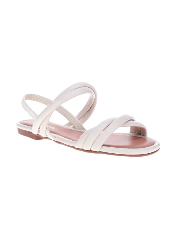 MOLECA Moleca Ladies Flat Sandals Off White | Made In Brazil