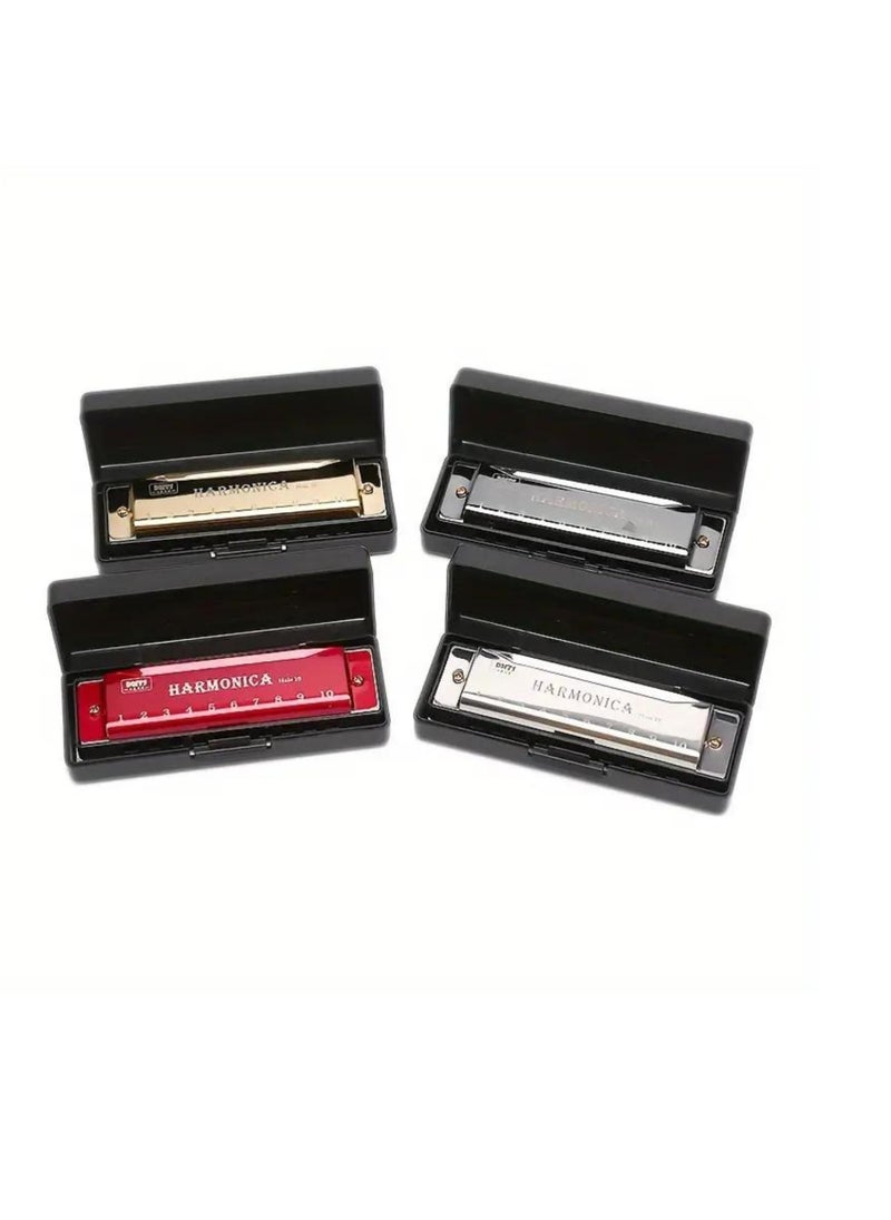 Megarya MegArya 10 Holes Harmonica Mouth Organ Musical Instrument Beginner Teaching Playing Gift Copper Core Resin Harmonica (Red)  - Image 4