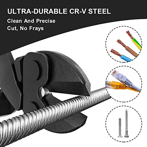 Outivity 8" Cutting Pliers Wire Cutter Steel Cable Cuts Copper Wire, Rope Spring Wire Multi-Function Hand Tool For Electricians,Homes - Image 2