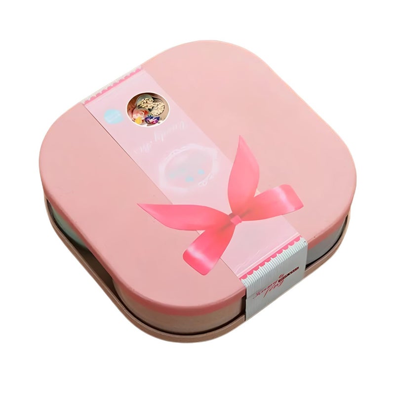 Exxelo Snack Storage Box, Divided Serving Tray with Lid, Dustproof, Airtight, Separate, Removable Large Capacity, Snack Box, Candy Bowl with 4/5 Compartments for Nuts, Candy, Fruit, Square - Image 1