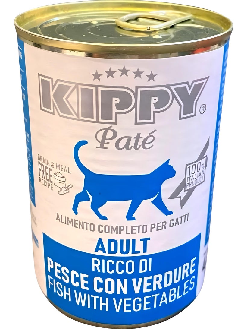 Kippy Pate Wet cat food (6 cans) - Kippy Pate  with Fish & vegetables flavor - 6 × 400g - Image 2