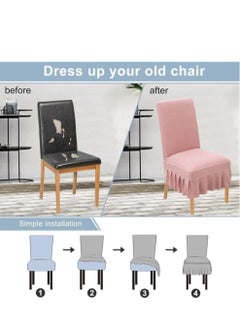 Y&D Jacquard Skirt Elastic Chair Cover  - Image 4