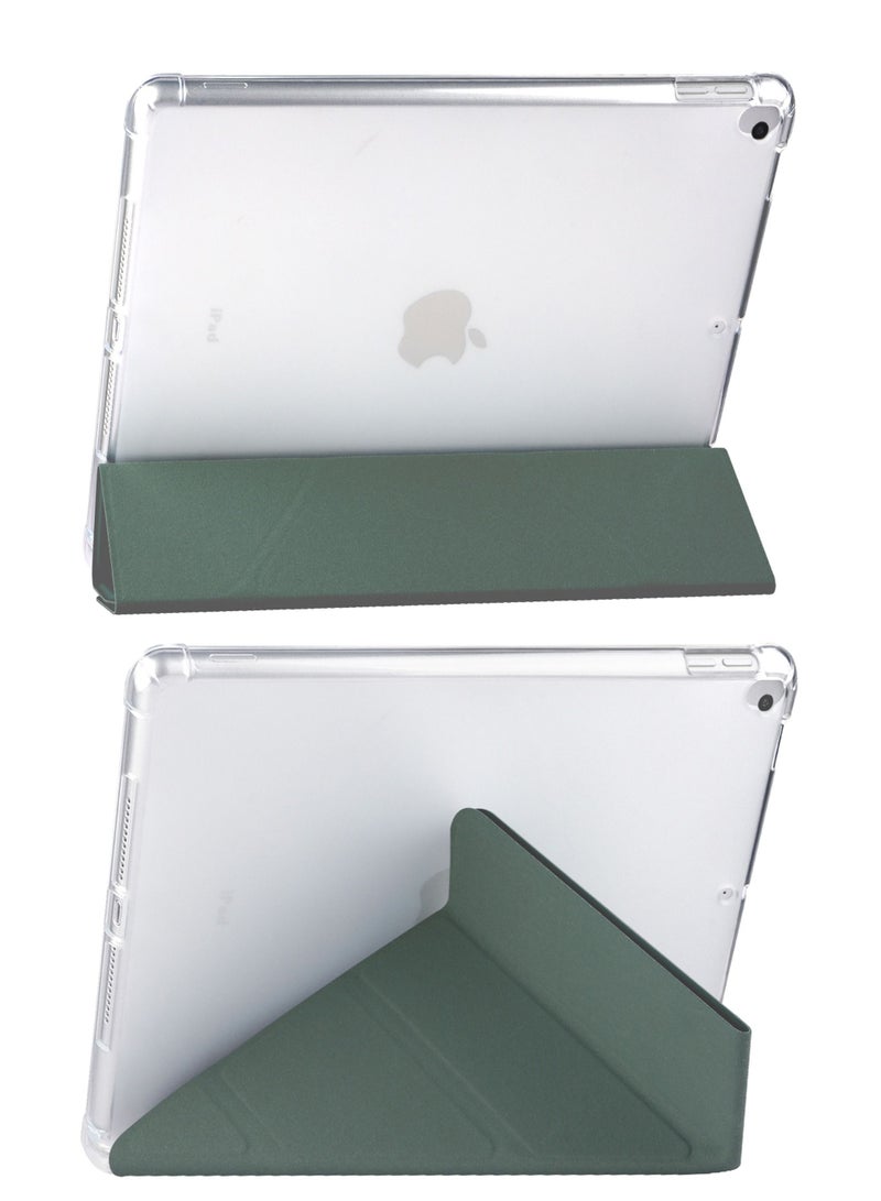 Rock Pow Case for iPad 10.2-Inch (9th/8th/7th Generation 2021/2020/2019) with Pencil Holder Clear Transparent Back Shell Slim Stand Shockproof Tablet Cover Auto Wake/Sleep - Image 2