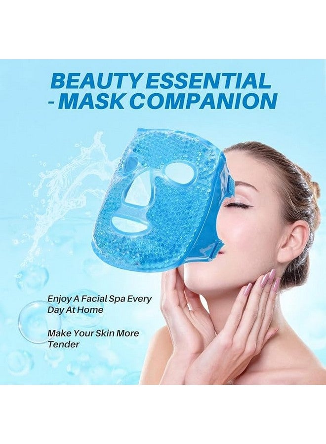 Veemok Face Ice Pack Cold Hot Gel Eye Mask for Puff and Dark Circles Reduction - Plush Fabric Comfortable and Soft for Women's Facial SPA - Pack Of 1 - Image 2