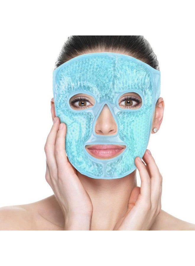 Veemok Face Ice Pack Cold Hot Gel Eye Mask for Puff and Dark Circles Reduction - Plush Fabric Comfortable and Soft for Women's Facial SPA - Pack Of 1 - Image 1