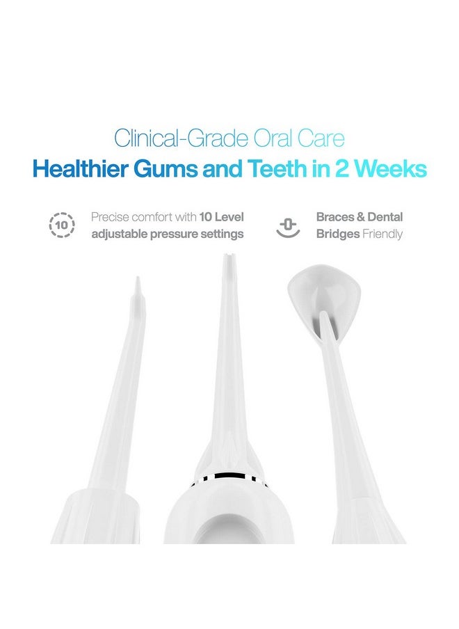 Aquasonic - Aqua Flosser Pro | Professional Water Flosser With Large Capacity Reservoir | Oral Irrigator W/ 2 Modes, 10 Levels Of Water Pressure, 4 Included Tips | Sleek & Compact | Dentist Recommended - Image 1