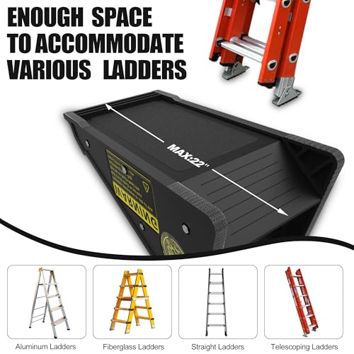 Mogseek Stable Platform Ladder Leveler - Ladder Levelers for Extension Ladders with Storage for Uneven Surfaces (Regular Black) - Image 5