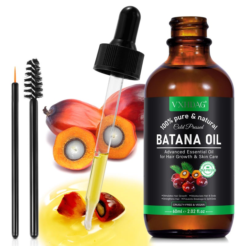 VXHDAG Batana Oil - 100% Pure & Natural from Honduras for Hair Growth, Eliminates Split Ends, Enhances Radiance & Nourishment for All Hair Types, 2.02 fl oz - Image 3