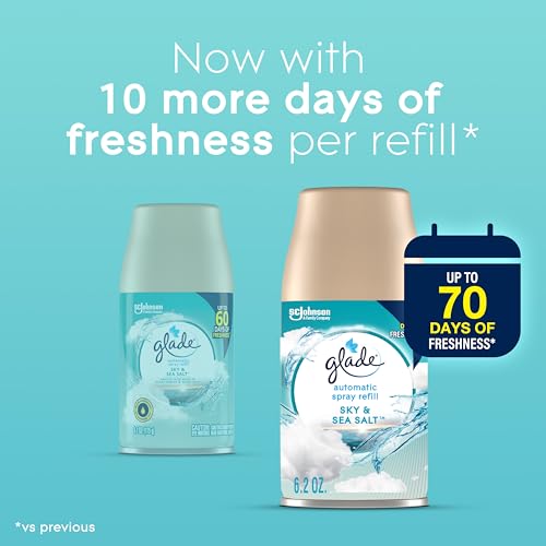 Glade Automatic Spray Refill, Air Freshener for Home and Bathroom, Sky & Sea Salt, 6.2 Oz, 2 Count - Image 4