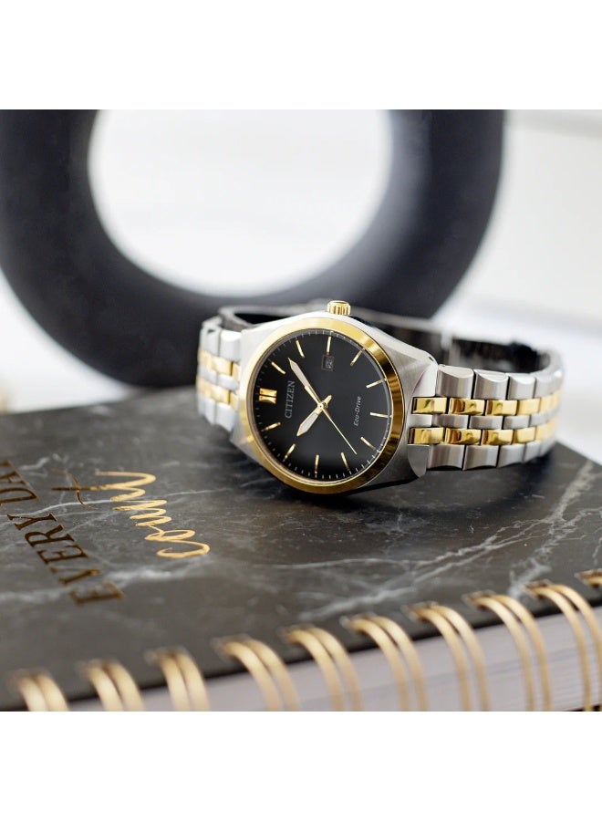 سيتيزن Eco-Drive Men’s Watch BM7334-58E, 40 mm Black Dial, Stainless Steel Case & Bracelet, 100 m WR - Image 5