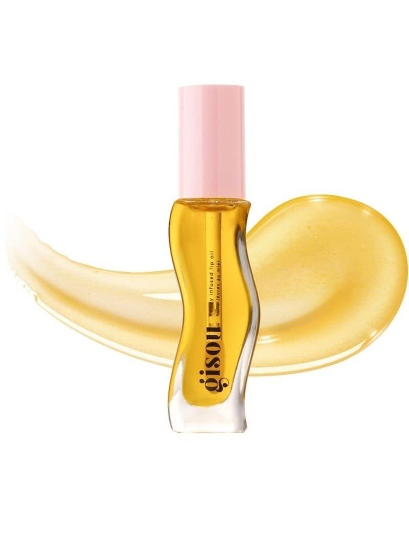 GISOU Honey Infused Lip Oil Honey Gold - Clear Golden Glow, Hydrating & Nourishing Lip Treatment (0.27 oz / 8 ml) - Image 1