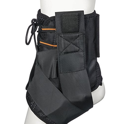 Cramer دعامة كاحل نشطة AS1 برو مع أربطة، دعم كاحل مع أربطة للرجال والنساء، حماية ودعم للالتواء للكرة الطائرة، الرجبي، كرة السلة، تصميم منخفض، أسود، متوسط - Image 4