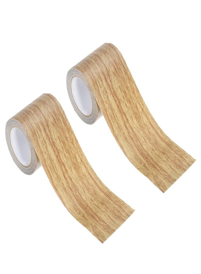 PATIKIL Wood Grain Repair Tape 2.2" X30', Self Adhesive Realistic Textured Repair Tape Patch for Floor Door Table Cabinets Desk, Brown Oak - Image 1