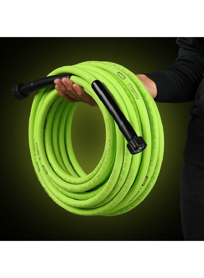Flexzilla Flexible Premium M22 Fitting Pressure Washer Hose Green and Black 50 ft x 5/16 Inch HFZPW3550M - Image 2