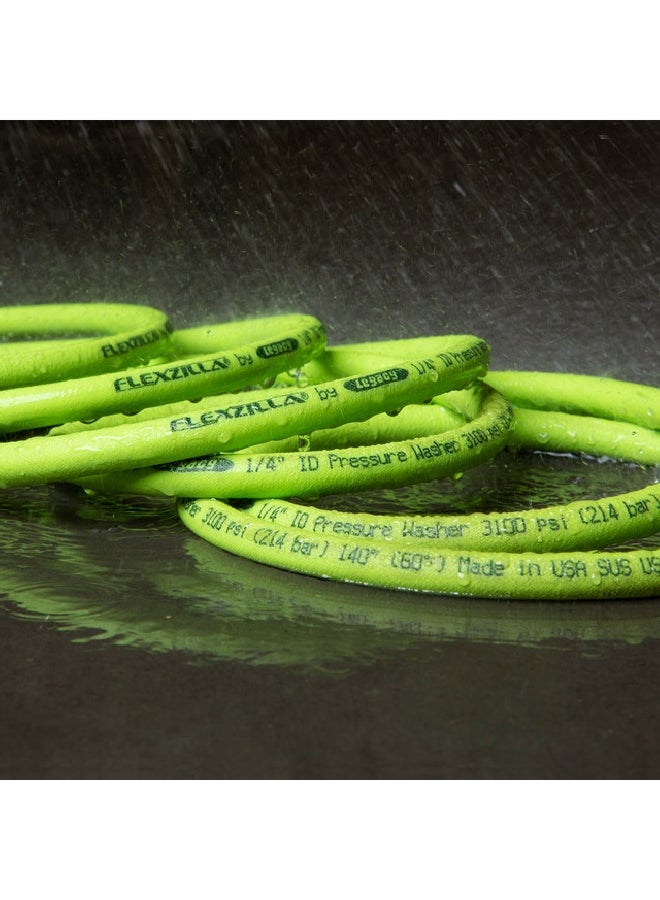Flexzilla Flexible Premium M22 Fitting Pressure Washer Hose Green and Black 50 ft x 5/16 Inch HFZPW3550M - Image 5
