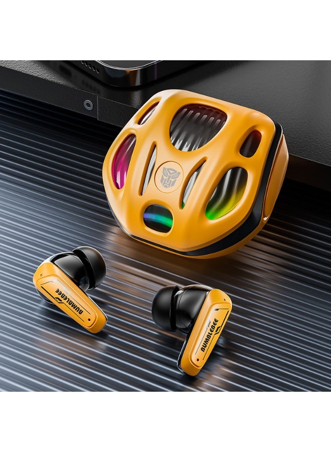 Transformers Wireless Headphones TF-T35 Bluetooth Earbuds Headsets, RGB Ambient Light, Gaming and Music Dual Mode, Bumblebee - Image 2