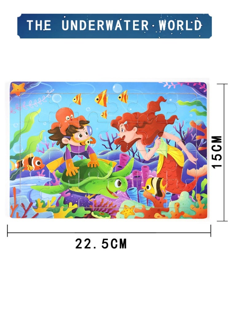 3 Pack Animal Jigsaw Puzzles Set, Wooden Toddlers Puzzles Toys for Kids Ages 1-5, Preschool Learning Toys Boys Girls Gifts,3*24 pieces - Image 3