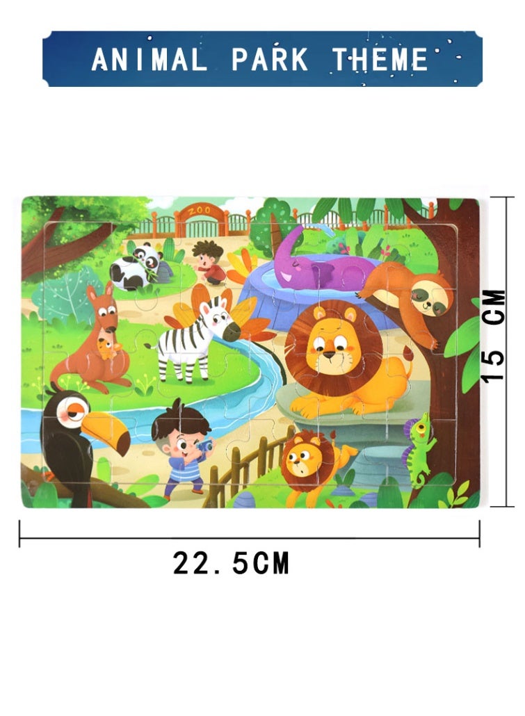3 Pack Animal Jigsaw Puzzles Set, Wooden Toddlers Puzzles Toys for Kids Ages 1-5, Preschool Learning Toys Boys Girls Gifts,3*24 pieces - Image 2