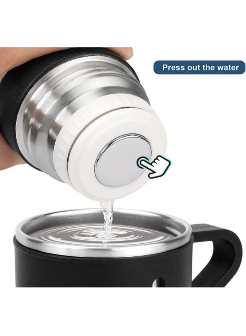 Stainless Steel Insulated Thermal Coffee Cup Black - Image 3