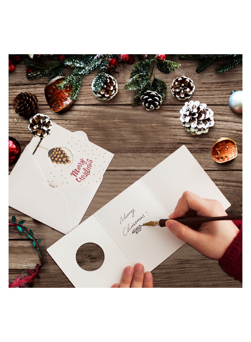 هايلاند 6 قطع من بطاقات تهنئة عيد الميلاد مع مغلف وملصقات - Image 4