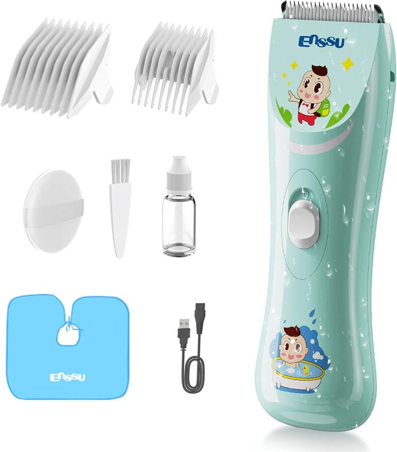 ENSSU Baby Hair Clippers, Lower Noise Haircut Trimmers for Children with Autism and Sensory Sensitivity, Babies Infant Kids Waterproof Hair Cutting Kits - Image 1