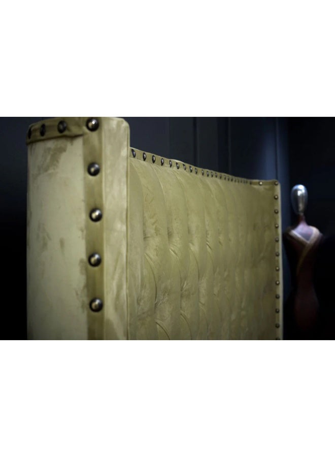 Nayam Sleep Olympia Olive Green Fabric Bedframe 200x200x40Cm  - Image 2