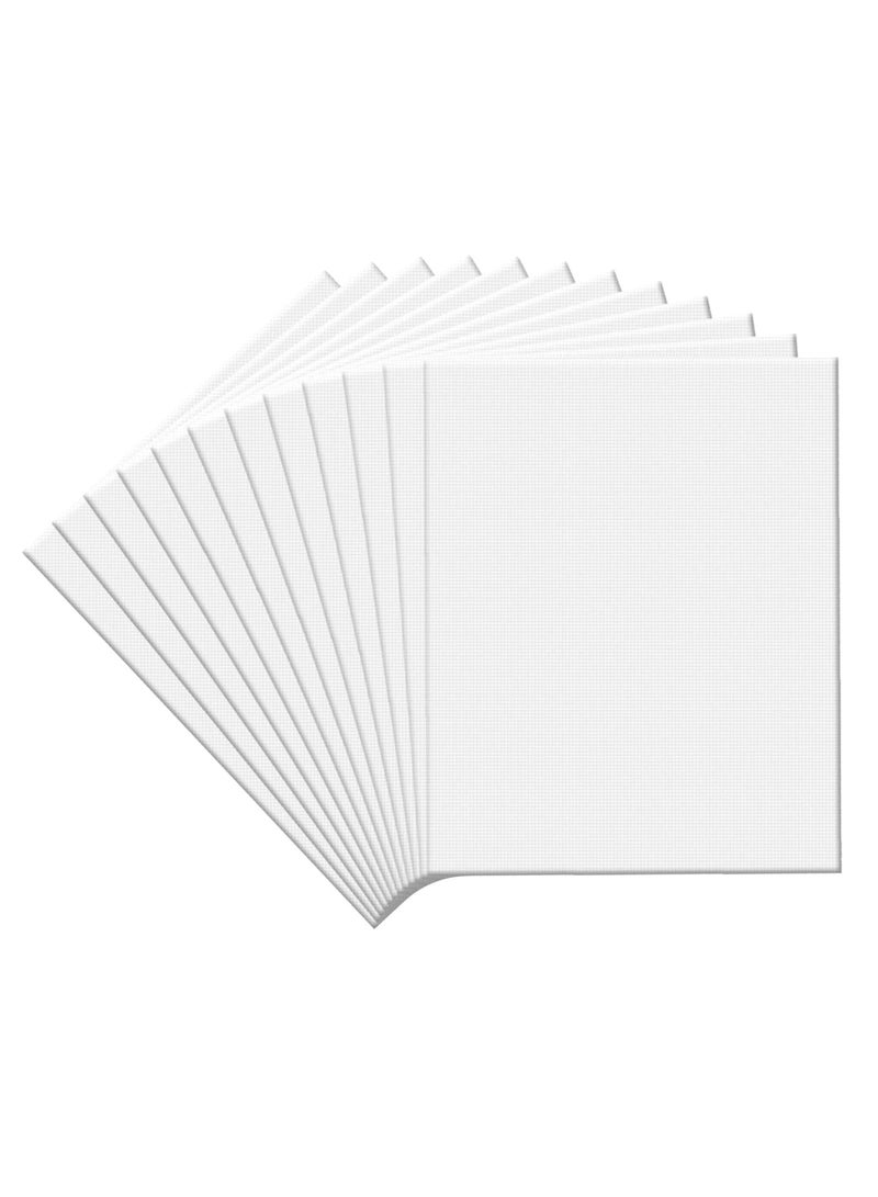 PARTNER 10-Piece Canvas Panels White 15x10cm Size - Image 1