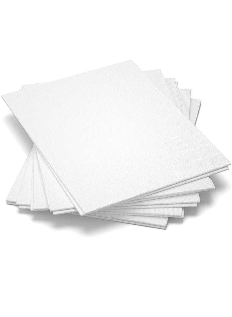 PARTNER 10-Piece Canvas Panels White 15x10cm Size - Image 2