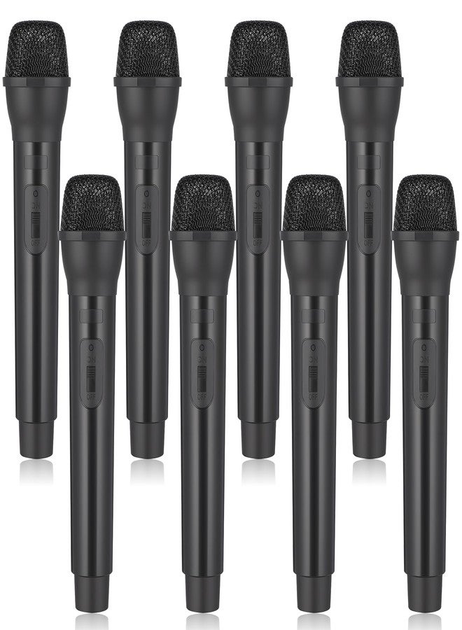 Exclaith 8 Pack Fake Microphone Prop Bulk Fun Stage Mics Toy Pretend Plastic Microphone Toy for Karaoke, Halloween, Stage Costume Favors, Birthday Party, Simulate Speech Practice - Image 1