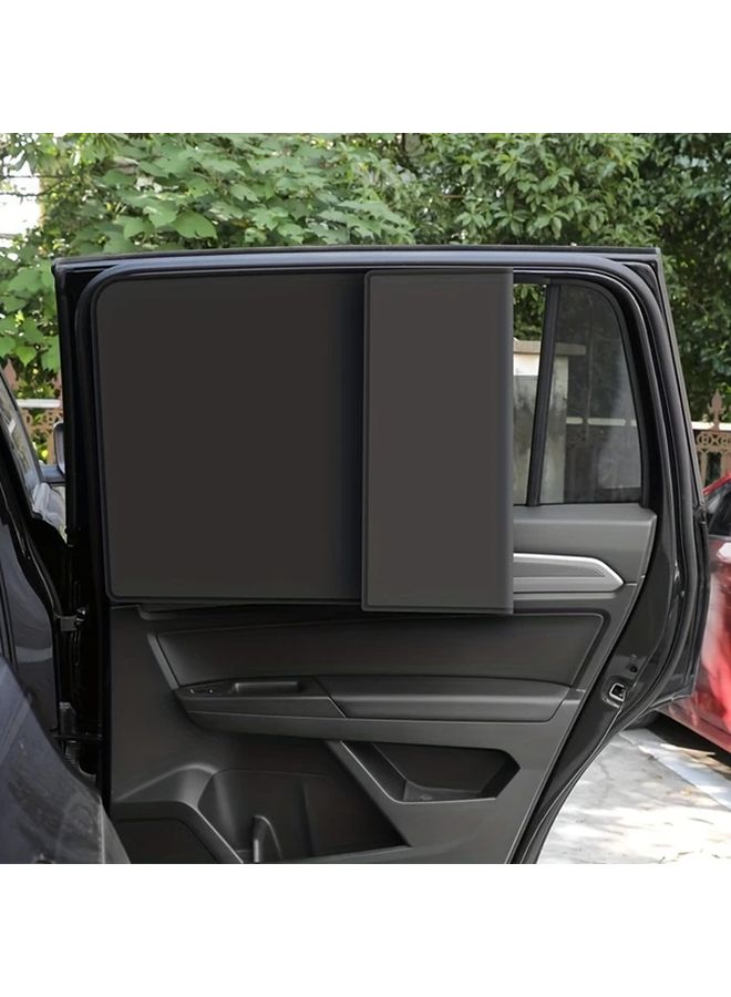 4 Pieces Magnetic Sunshade Panels For Car Side Windows UV Ray Heat Resistant Polyester - Image 1