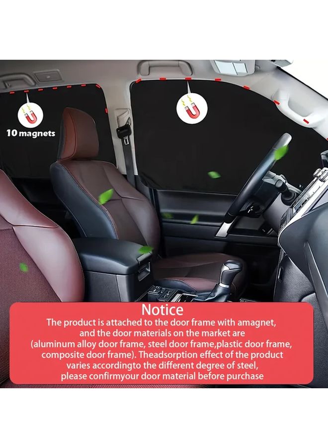 4 Pieces Magnetic Sunshade Panels For Car Side Windows UV Ray Heat Resistant Polyester - Image 5
