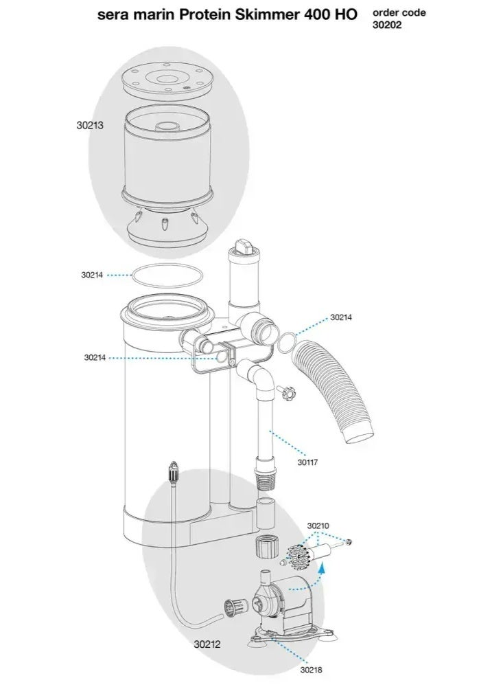 Sera Marine Protein Skimmer[Model - 400HO, Capacity - 400L] - Image 3